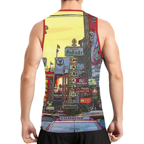 Chinatown in Bangkok Thailand - Altered Photo All Over Print Basketball Jersey