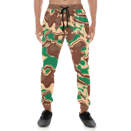 Modern Fashion Military Sand Desert Camouflage Men's All Over Print Sweatpants (Model L11)