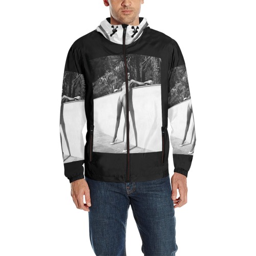 Woman All Over Print Quilted Windbreaker for Men (Model H35)