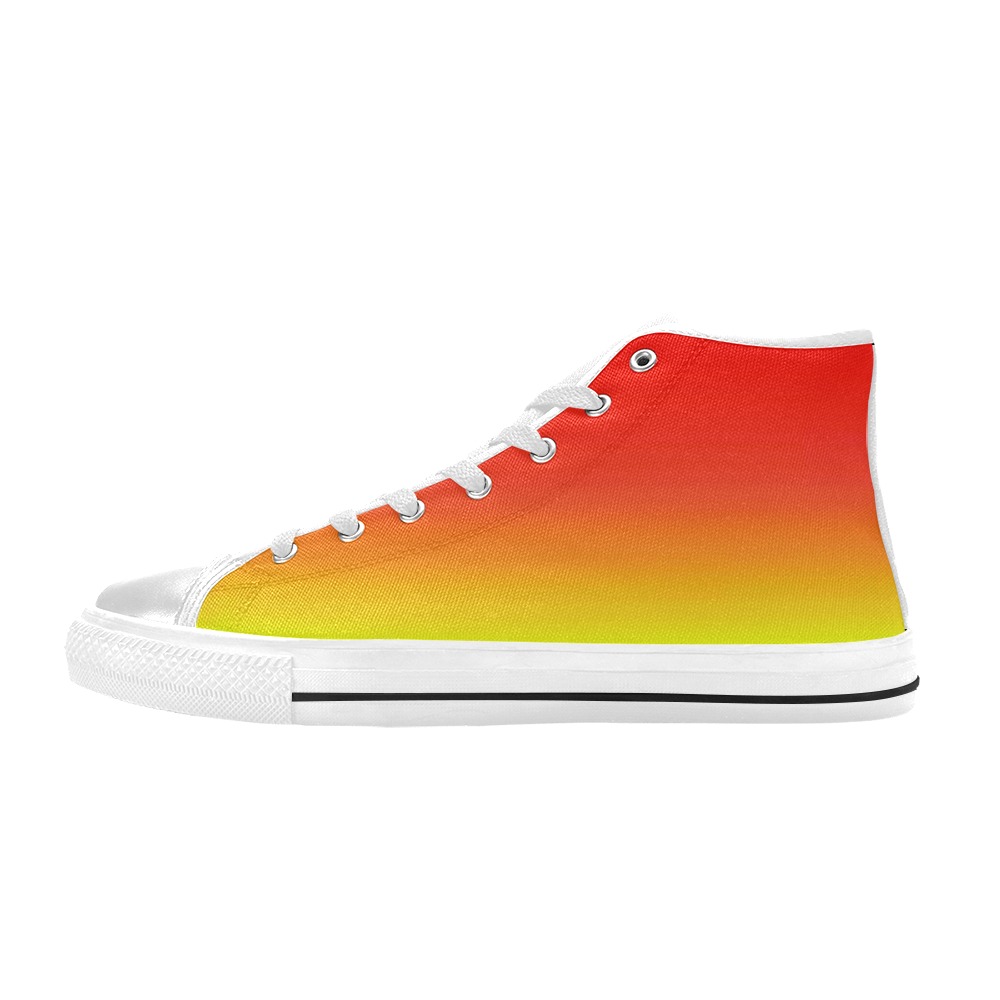 rainbow sidew Women's Classic High Top Canvas Shoes (Model 017)