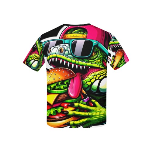 IGUANA EATING CHEESEBURGER 3 Kids' All Over Print T-shirt (USA Size) (Model T40)