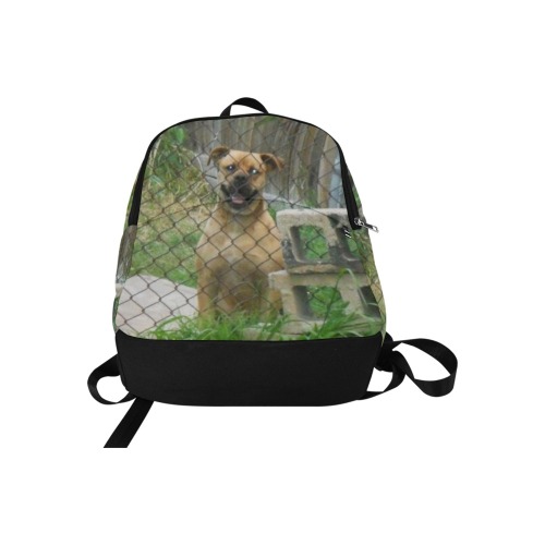 A Smiling Dog Fabric Backpack for Adult (Model 1659)