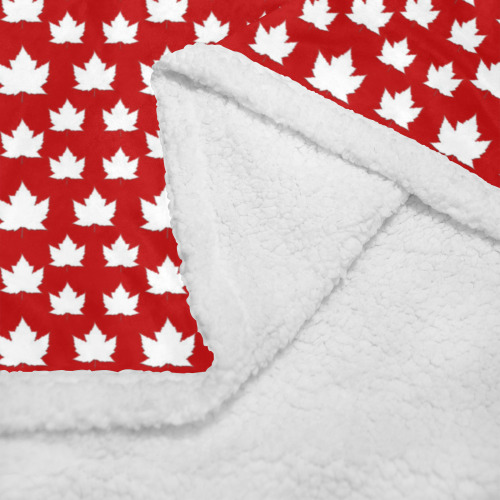 Cute Canada Double Layer Short Plush Blanket 50"x60"