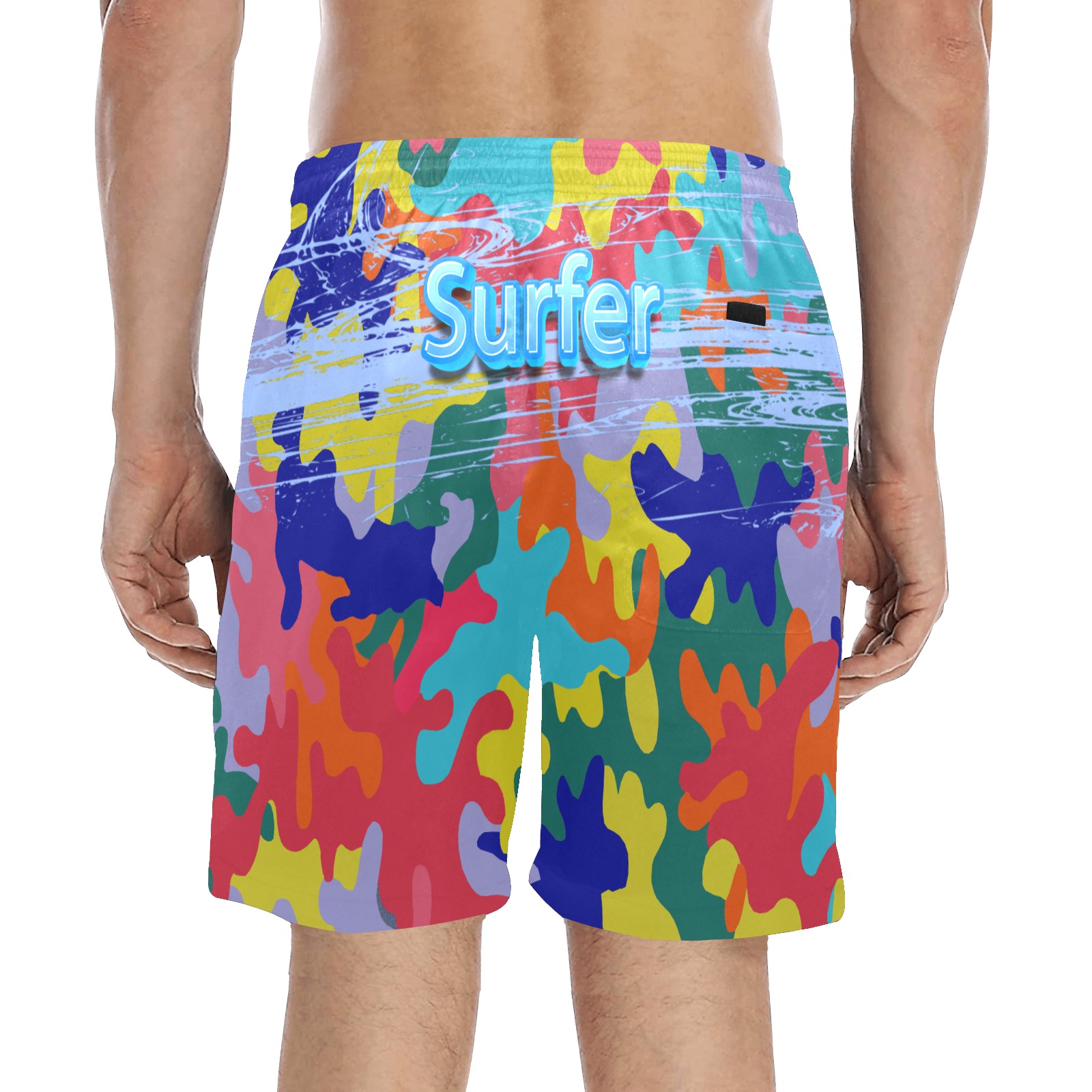 Surfer Collectable Fly Men's Mid-Length Beach Shorts (Model L51)