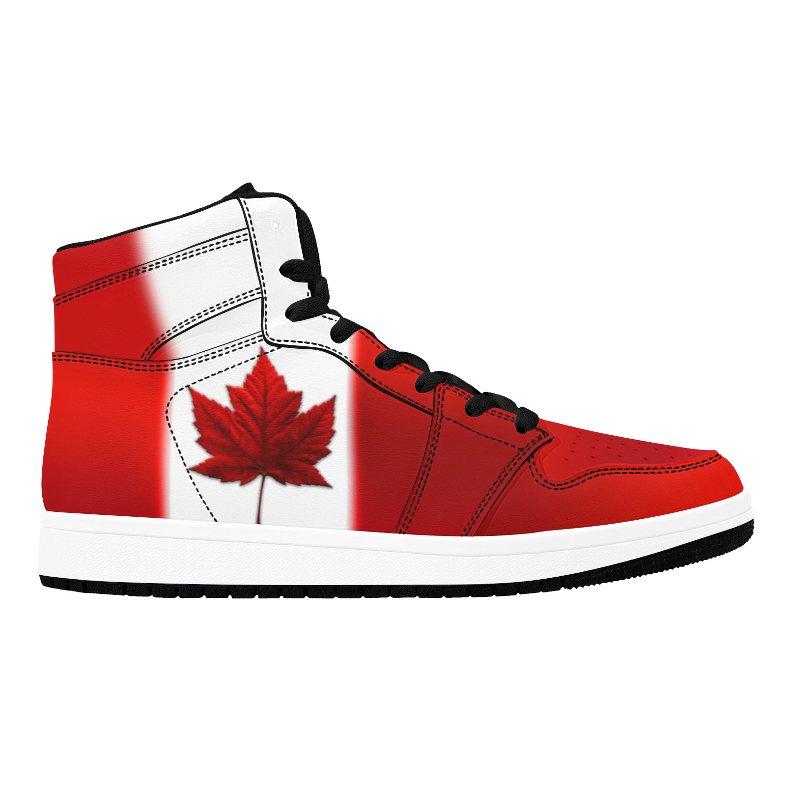 Canada Flag Sneakers Running Shoes Unisex High Top Sneakers (Model 20042)