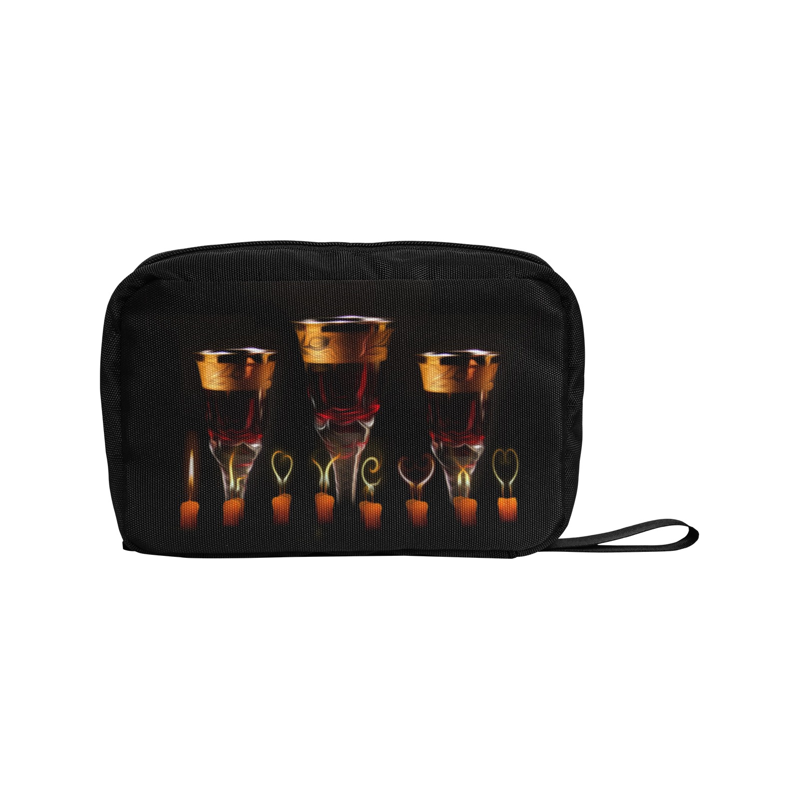 Candles Wine Ritual Toiletry Bag with Hanging Hook (Model 1728)