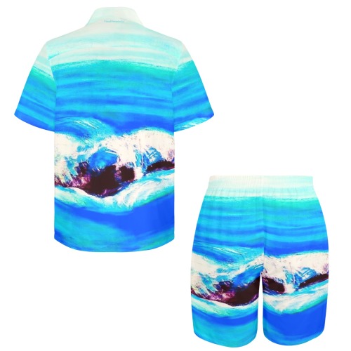 Beach Front Collection Men's Shirt and Shorts Outfit (Set26)