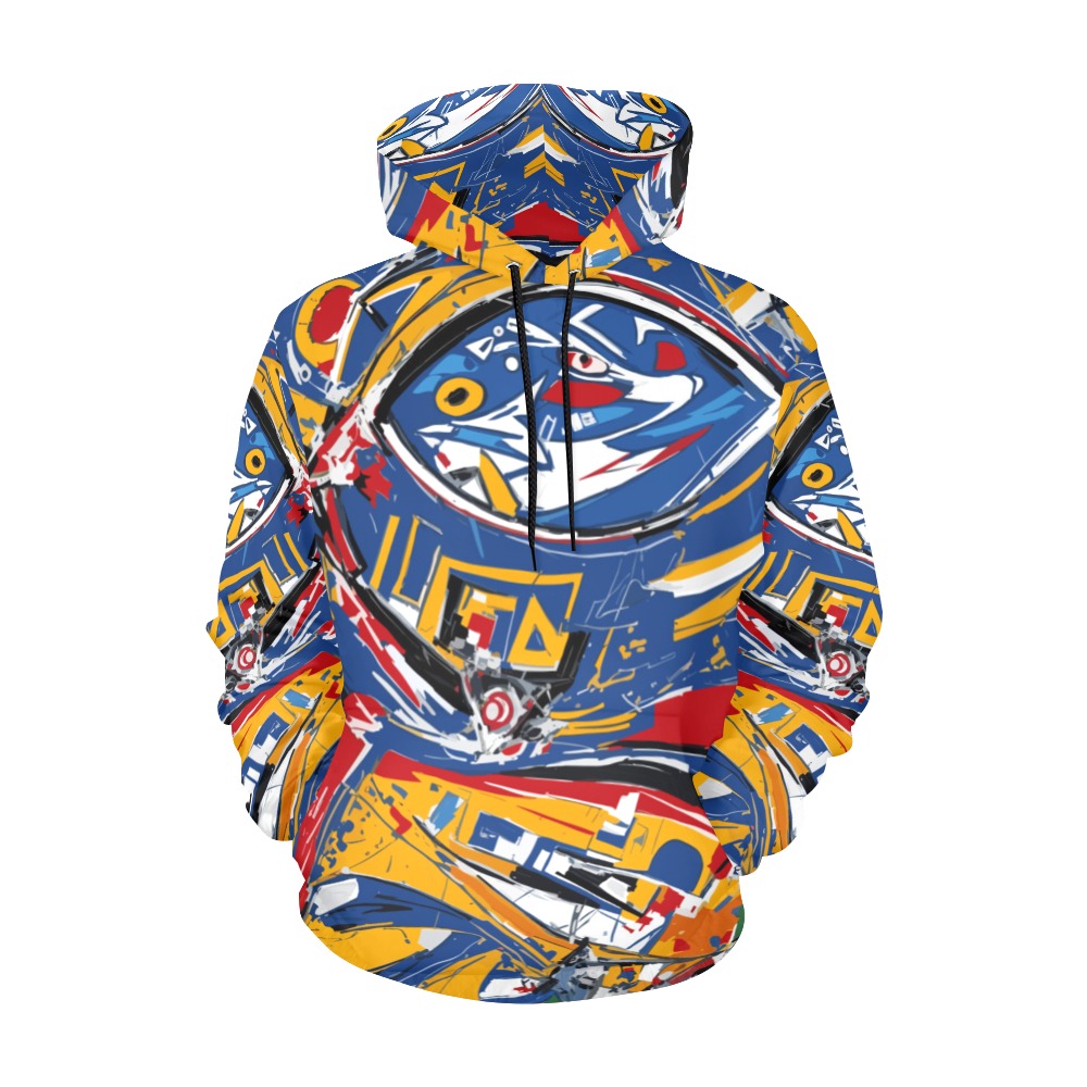 Nice modernist abstract art of american football. All Over Print Hoodie for Men (USA Size) (Model H13)