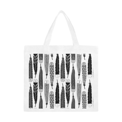 Huia feather large tote Canvas Tote Bag/Large (Model 1702)