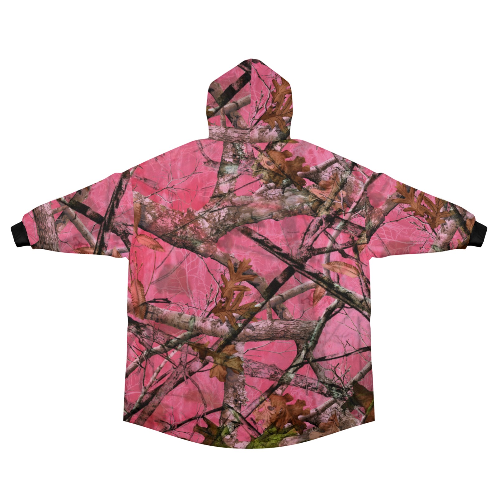 Adult Dark Pink Tree Camo Blkt Hoodie Unisex Blanket Hoodie (Model H59)