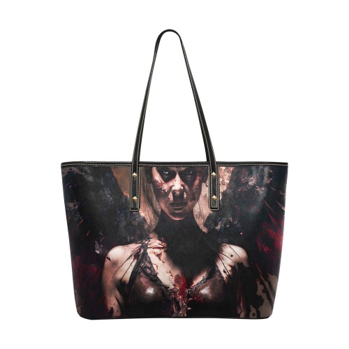 Angel of death Chic Leather Tote Bag (Model 1709)