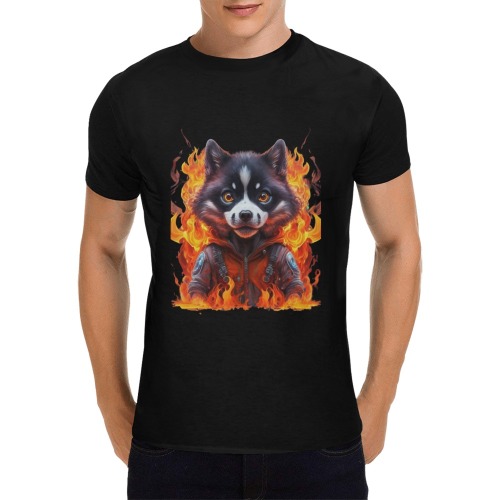 Fire Men's T-Shirt in USA Size (Front Printing Only)