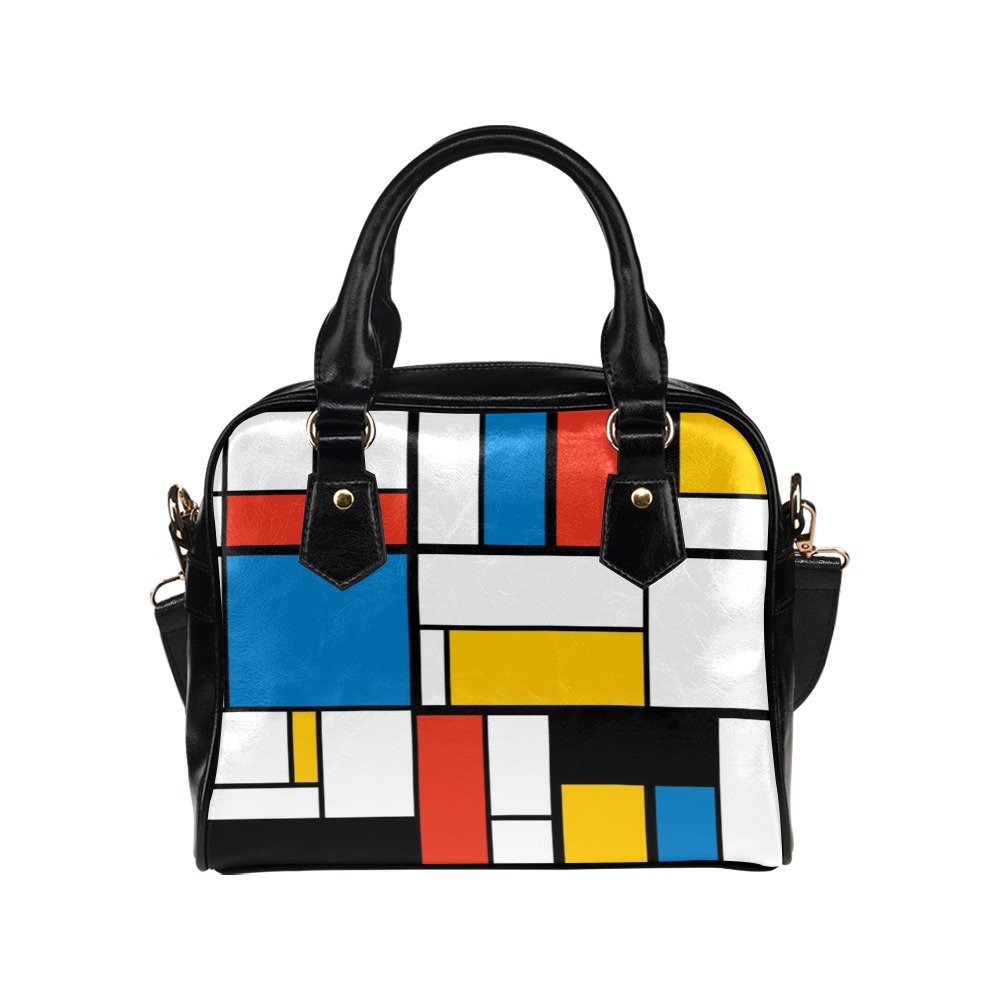 Mondrian De Stijl Modern Shoulder Handbag (Model 1634)