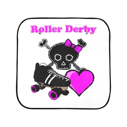 Roller Derby Heart (Pink) Car Sun Shade 28"x28"x2pcs