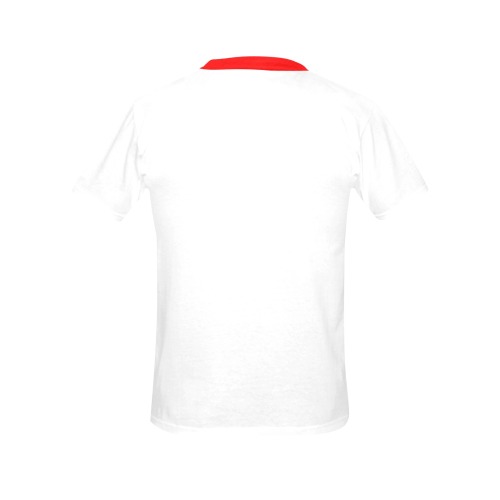 1 - Yahweh Be Praised White/Red collar T-Shirt Men Women's All Over Print Crew Neck T-Shirt (Model T40-2)