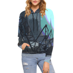 City Colors 6702 All Over Print Hoodie for Women (USA Size) (Model H13)