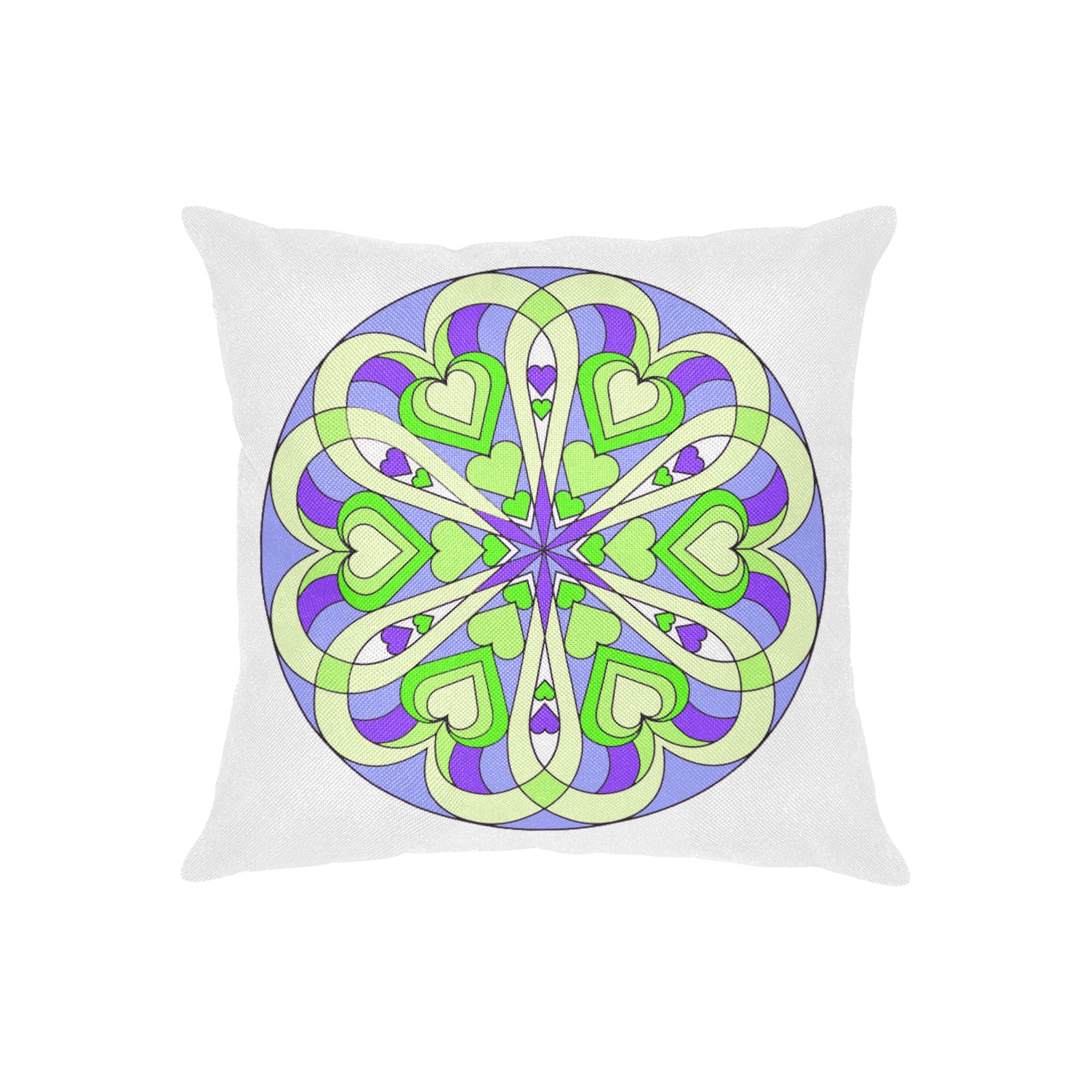 mandala Linen Zippered Pillowcase 18"x18"(Two Sides)
