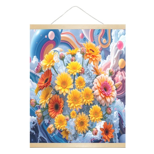 Flowers and Ocean Waves
