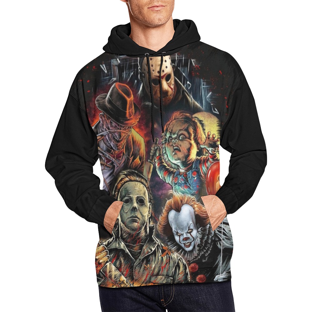 Horror Movies Hoodie All Over Print Hoodie for Men (USA Size) (Model H13)