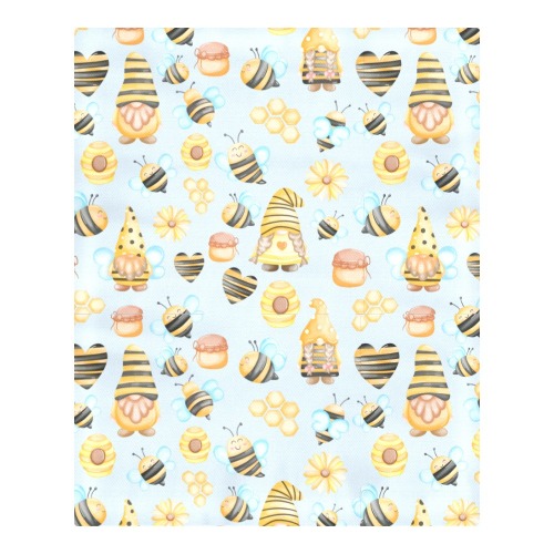 Gnomes And Bees Pattern 3-Piece Bedding Set