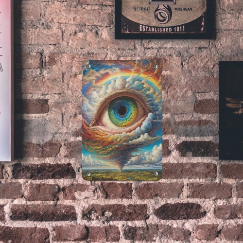 Eye Of The Storm Metal Sign 8"x12"