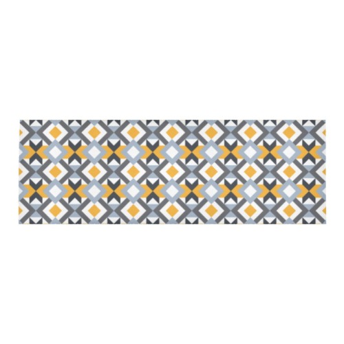 Retro Angles Abstract Geometric Pattern Area Rug 9'6''x3'3''