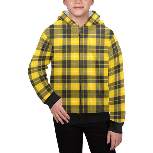Barclay Dress Modern Kids' All Over Print Full Zip Hoodie (Model H39)