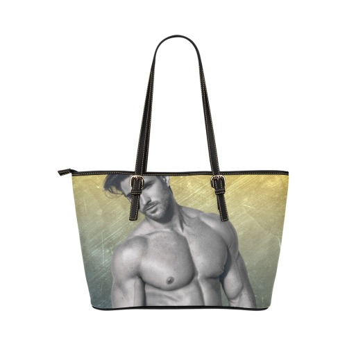 Male Model Leather Tote Bag/Large (Model 1651)