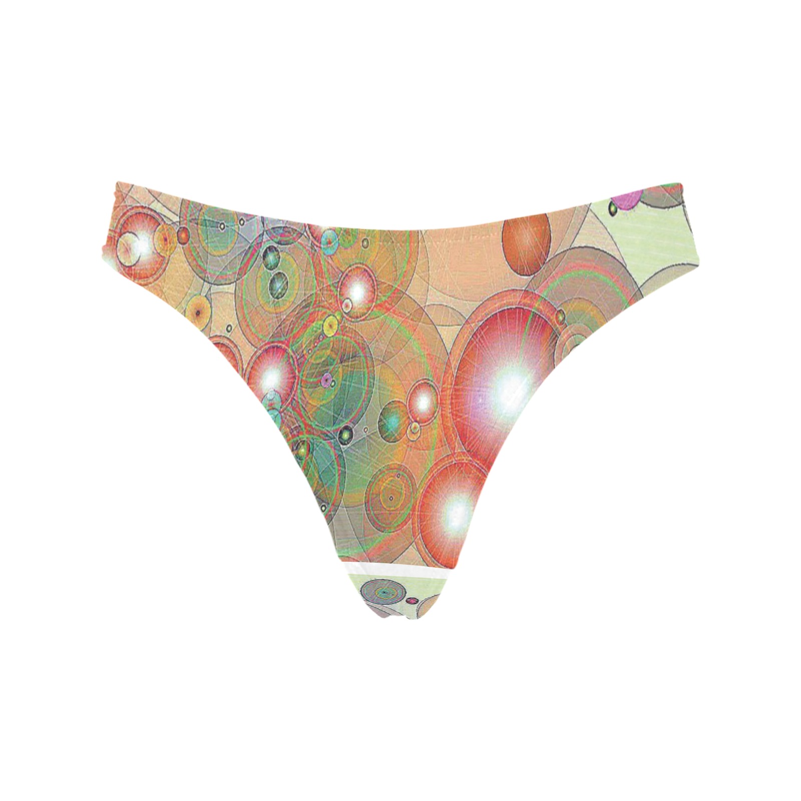 pastel bubbles Women's All Over Print Thongs (Model L30)