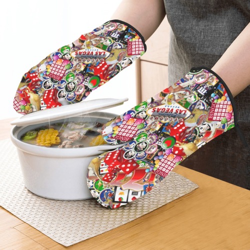 Gamblers Delight - Las Vegas Icons Oven Mitt (Two Pieces)
