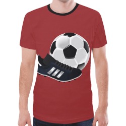 Soccer Ball and Shoe New All Over Print T-shirt for Men (Model T45)