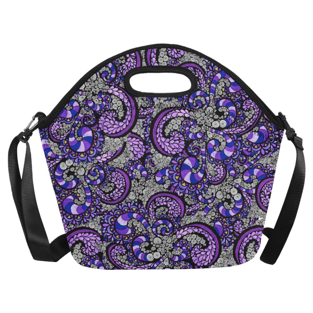 Purple Pulse Neoprene Lunch Bag/Large (Model 1669)