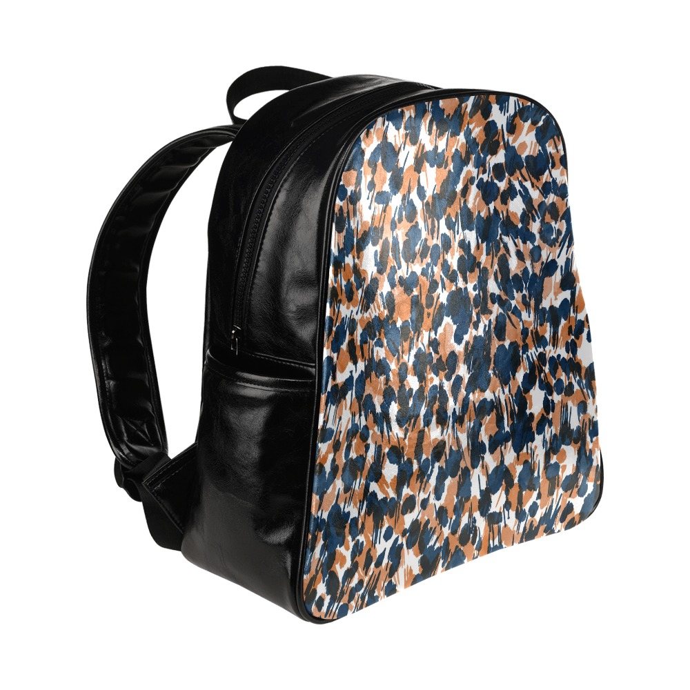 Dots brushstrokes animal print Multi-Pockets Backpack (Model 1636)