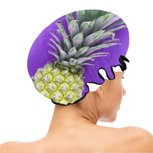 pineapple purple Shower Cap