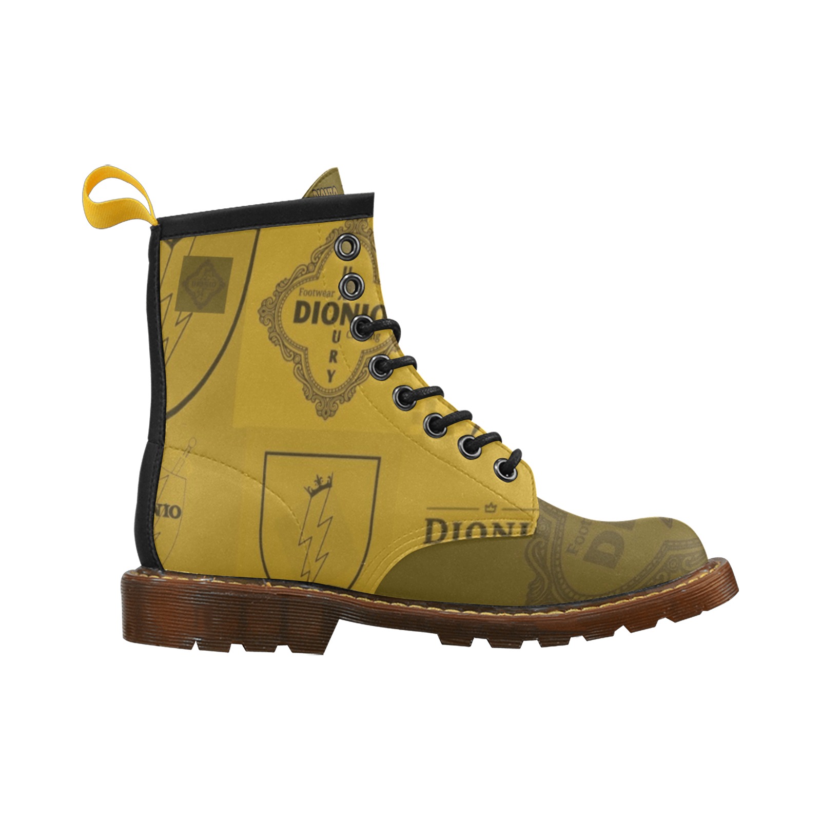 DIONIO - Men's Razor's Edge Leather Boots High Grade PU Leather Martin Boots For Men Model 402H