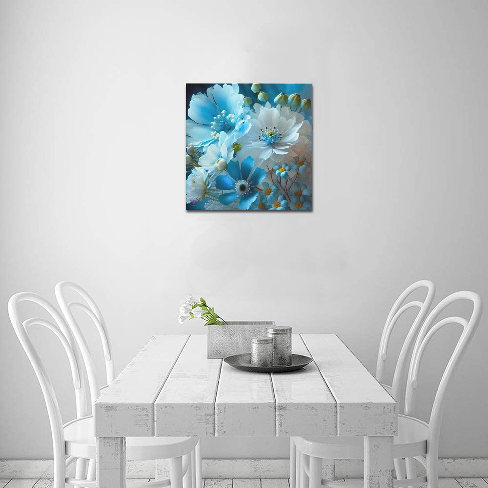 April Showers bring May Flowers Upgraded Canvas Print 16"x16"