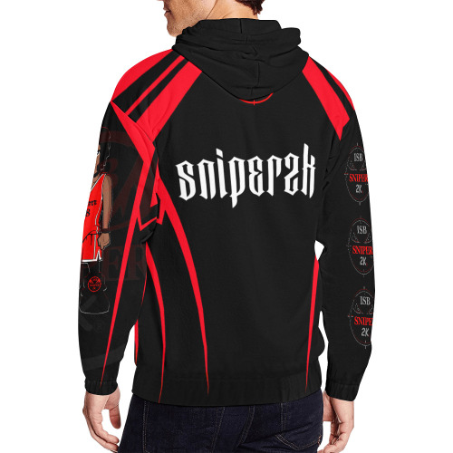 SNIPER2K Catroon hoodie design All Over Print Full Zip Hoodie for Men (Model H14)