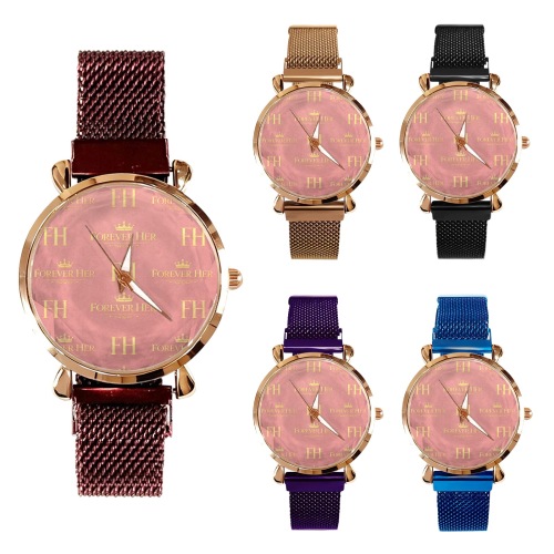 Gold band pink and gold FH WATCH