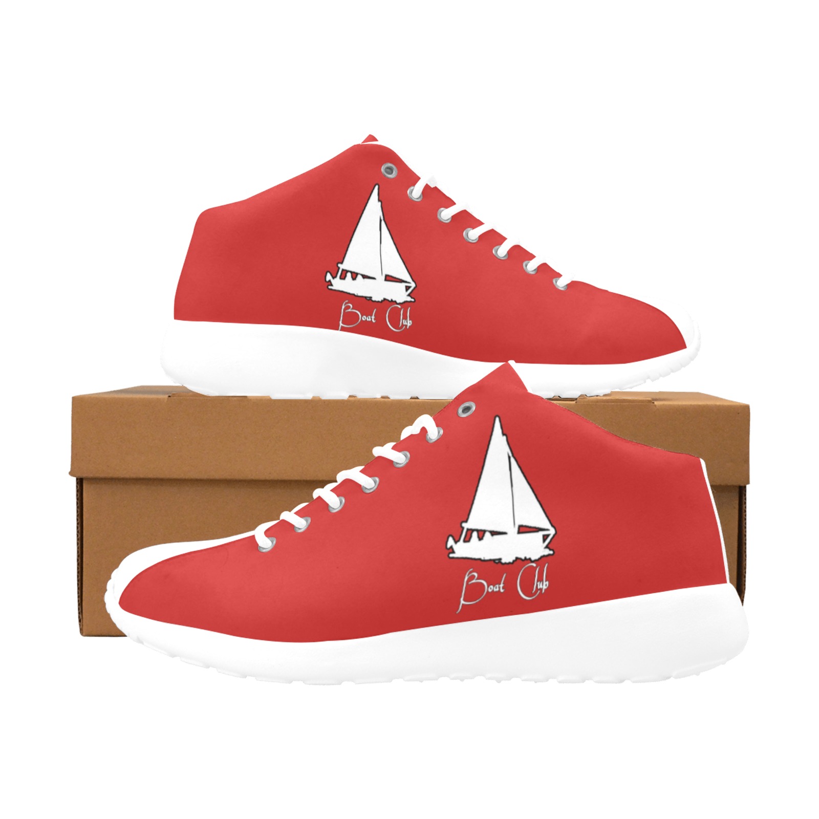 Boat Club Cruise Red Women's Basketball Training Shoes (Model 47502)