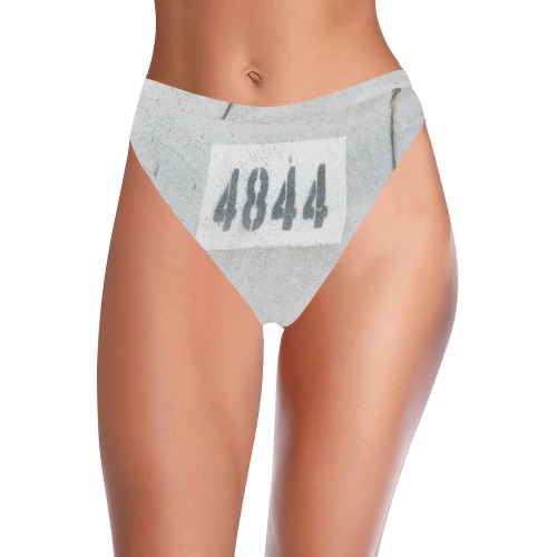 Street Number 4844 High-Waisted High-Cut Bikini Bottom (Model S07)