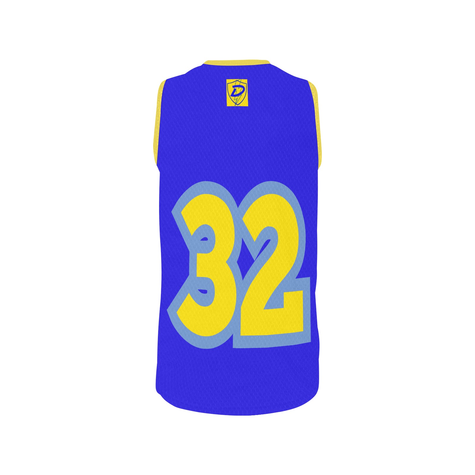 DIONIO Clothing - Basketball Jersey (Blue & Yellow #32) All Over Print Basketball Jersey