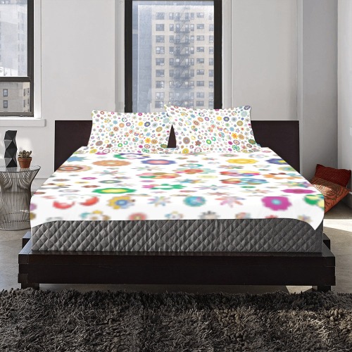 Flowers 3-Piece Bedding Set