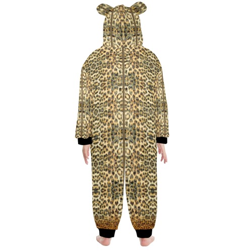 puma no feathers One-Piece Zip Up Hooded Pajamas for Big Kids