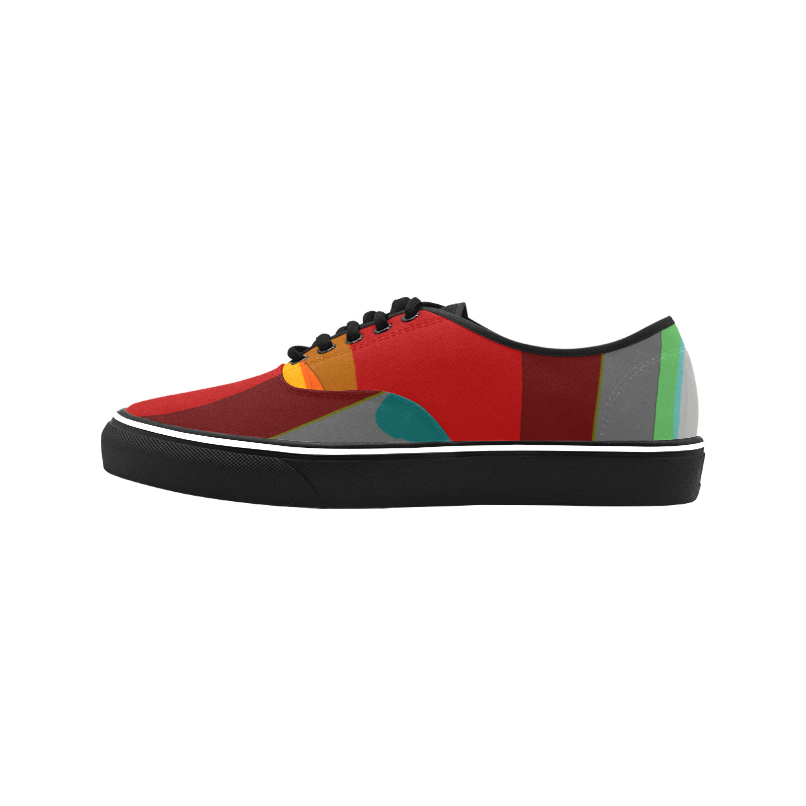 Colorful Abstract 118 Classic Men's Canvas Low Top Shoes (Model E001-4)