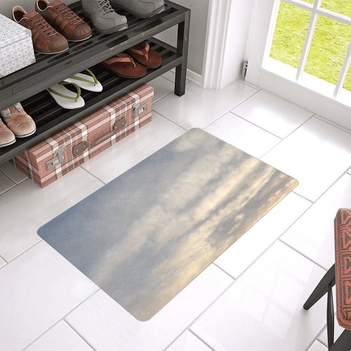 Rippled Cloud Collection Doormat 24"x16" (Black Base)