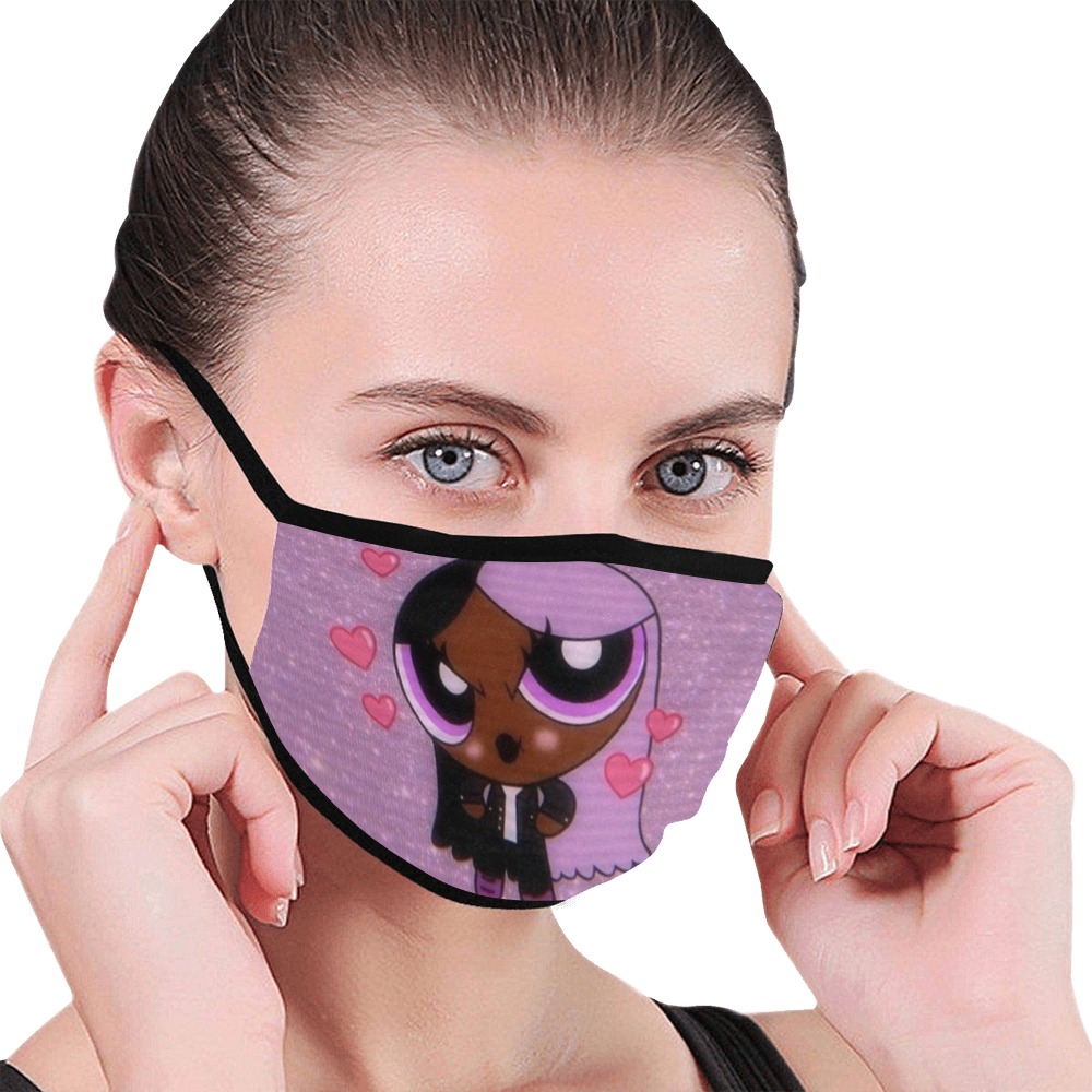 Purple Girl mask Mouth Mask