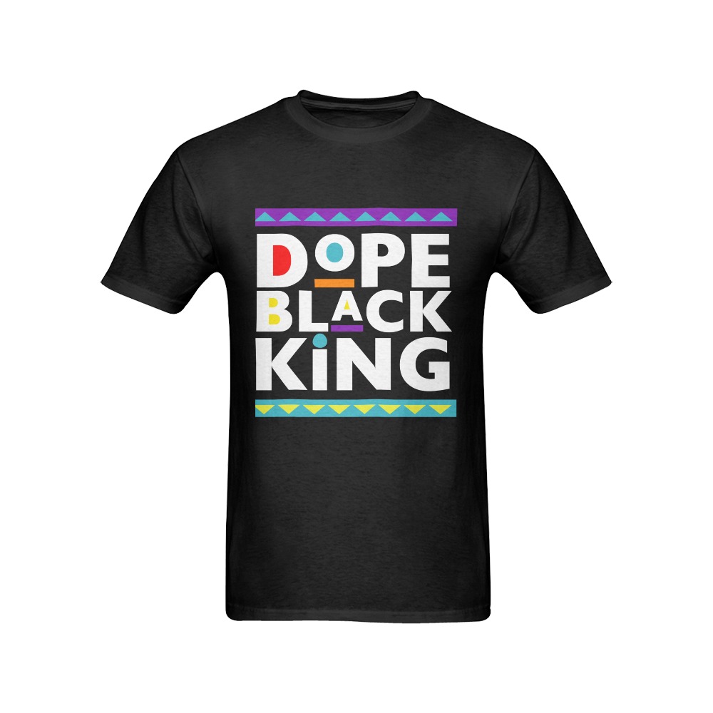 Dope Black King_Black Men's T-Shirt in USA Size (Front Printing Only)