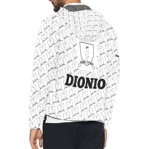 DIONIO Clothing - Lightning Shield Windbreaker Jacket (White) Unisex All Over Print Windbreaker (Model H23)
