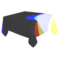 Abstract 2322 Cotton Linen Tablecloth 52"x 70"