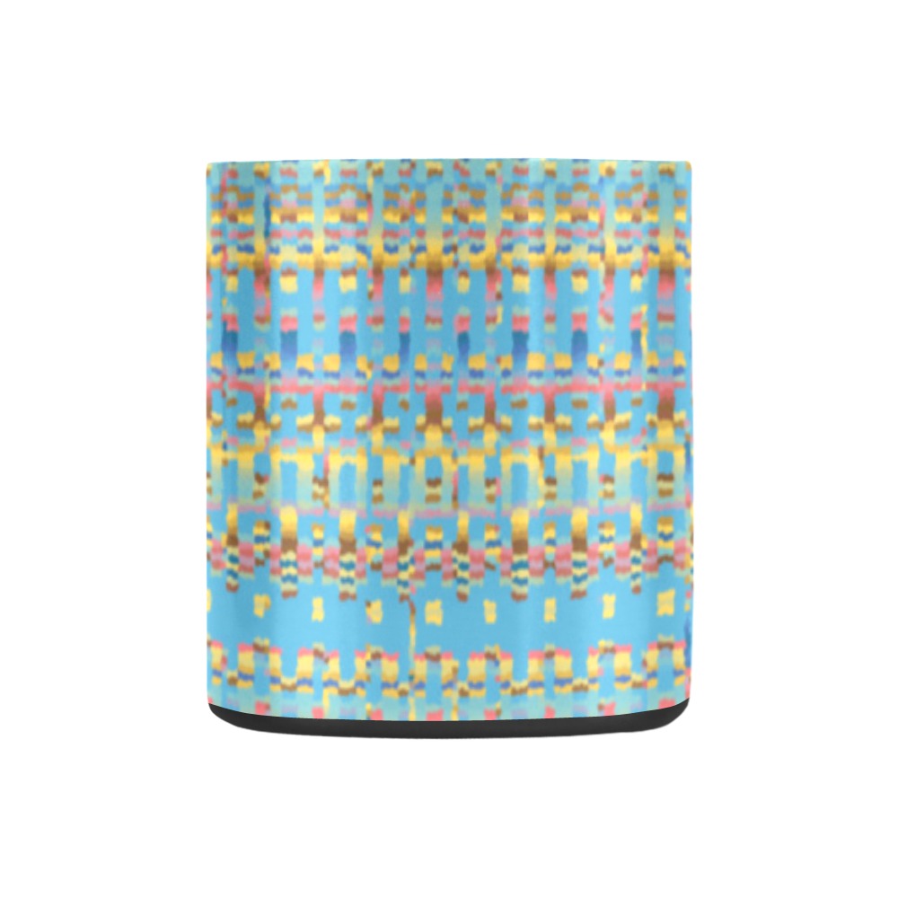 Intricate Blue Geometric Pattern Classic Insulated Mug(10.3OZ)